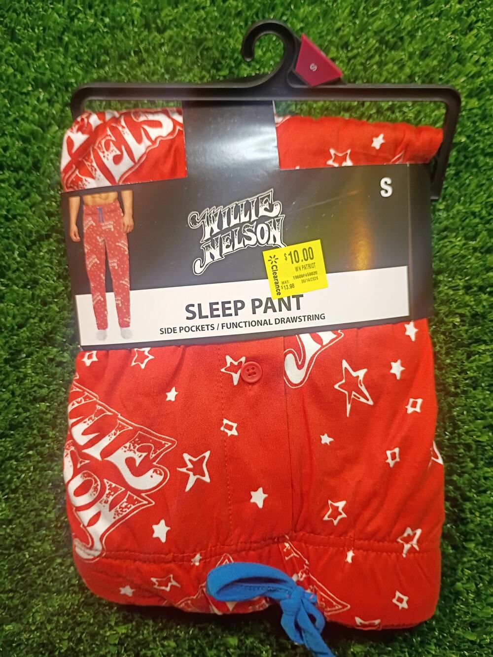 Willie Nelson Men's Officially Licensed Red Sleep Pants sm